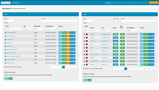 SURE Enterprise fleet management software